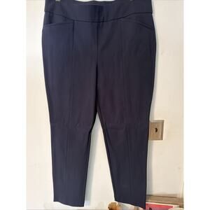 Chico’s Fabulously Slimming Pants Size 3 (US 16) Navy Slim Pull-On